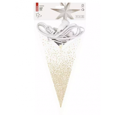 Świąteczna gwiazda papierowa z brokatem 60 cm na żarówkę E14 IP20 EMOS (DCAZ07)